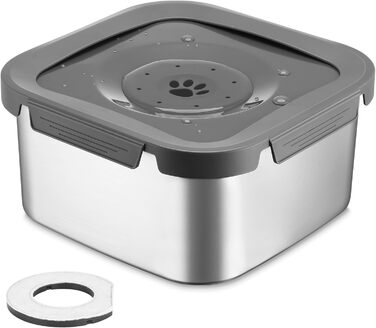 Миска для води PETTOM для собак 4,5 л, нейлонова, проти розбризкування, з нержавіючої сталі, захист від протікання