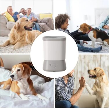 Автоматичний очищувач лап для собак, портативний, вологостійкий, 2 швидкості, аксесуари для догляду, ідеально для подорожей, кемпінгу та піших прогулянок (сірий)