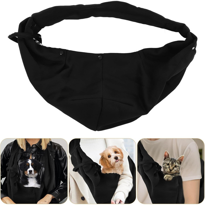 Сумка-переноска для тварин JojoFuny з легкого поліестеру з регульованим плечовим ременем. Дихаюча сумка для собак та котів на прогулянки, кемпінг та подорожі. Підходить для маленьких порід.