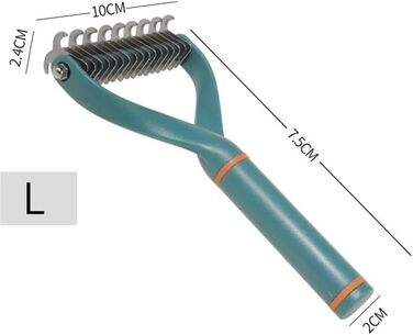 Гребінець для собак, чорний, великий: для видалення ковтунів та бруду