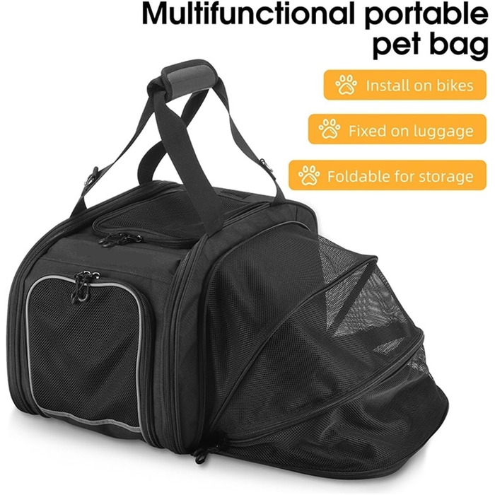 Фаркоп для велосипеда, переноска для тварин, чорний - переноска для кота/собаки, багажник для велосипеда, 1x1x1 см