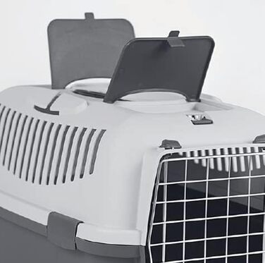 Переноска для собак і котів Nomade 2, до 8 кг, 55x36x35 см, пластикова, міцний поліпропілен, пластикові дверцята