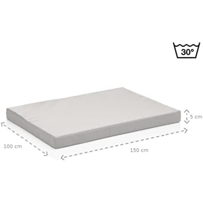 Ортопедичне ліжко для собак Juelle з штучної шкіри, великих порід, знімний, брудовідштовхувальне покриття, Omar M-XXL (XXL 150x100x5 см, чорне)