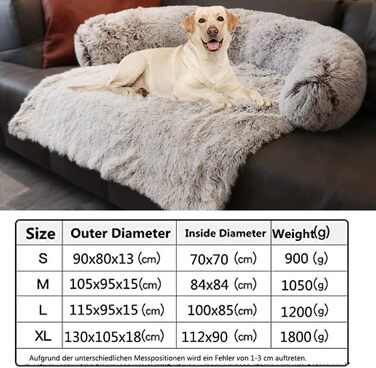 М'яка килимок-підстилка для собак Yuly Weiche, захист меблів, 90x80 см