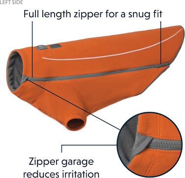 Куртка для собак RUFFWEAR Climate Changer, теплий універсальний плащ з поліестеровими рукавами для прохолодної погоди, помаранчева, розмір L