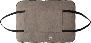 Ортопедичне собаче ліжко для подорожей – зручне та сертифіковане (OekoTex, GSR) – коричневе, розмір L