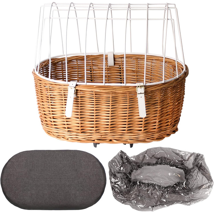 Корзина для собак Pulp + KLICKfix, підходить для всіх багажників - з подушкою та дощовим ковпаком