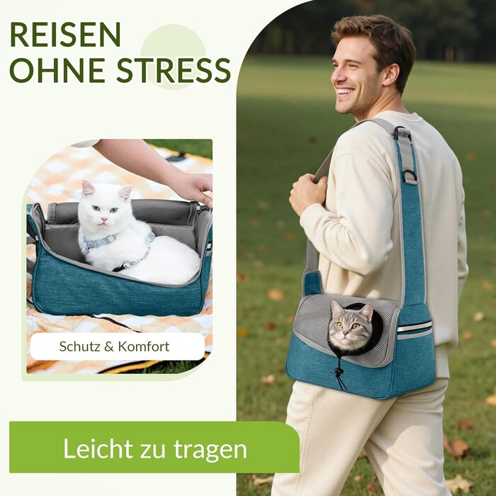 Сумка-переноска для собак та котів ALLSOPETS, блакитна, до 5 кг