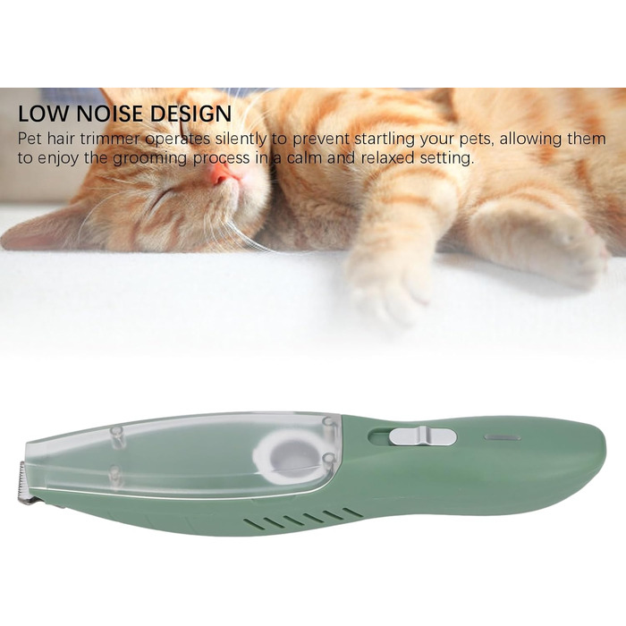 Електрична машинка для стрижки шерсті тварин SIXRUN, з акумулятором 600 mAh, для собак та цуценят, легка, з нержавіючої сталі, зелена