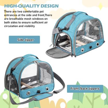 Транспортна сумка для птахів Vogel з підставкою та підносом з нержавіючої сталі, рюкзак для птахів, переносний клітка для малих птахів