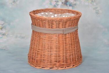 Кішка Будка Кругла Натурального Кольору: Двоярусний Корзинка для Кішки з Велюровою Подушкою, Корзинка з Плетеної Вельветової Лози, Кішка-Тур, Меджовтий Колір