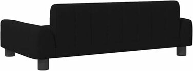 Крісло-ліжко для собак, м'яке лежанка для собак, диван-софа для маленьких собак, лежанка для котів, чорний, тканина, 90 x 53 x 30 см