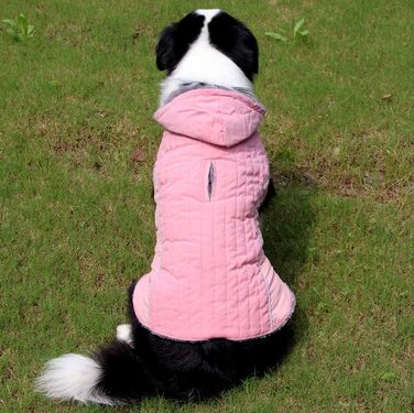Теплий флісовий худі для собак середнього розміру, рожевий, розмір L (1 шт.)
