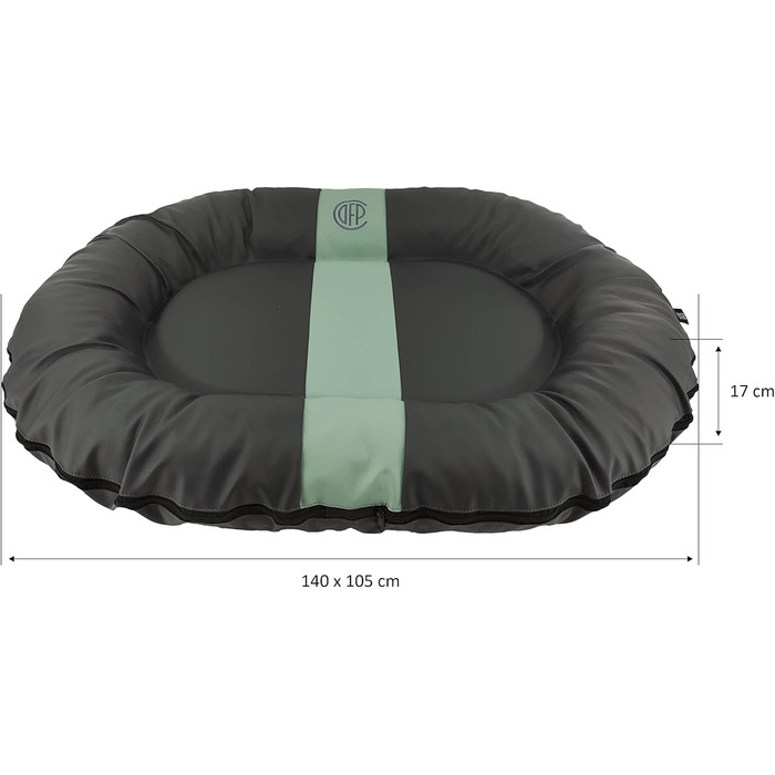 CAZO Oslo - овальне ліжко для собак та котів, розмір S (80 x 60 x 14 см), сірий колір