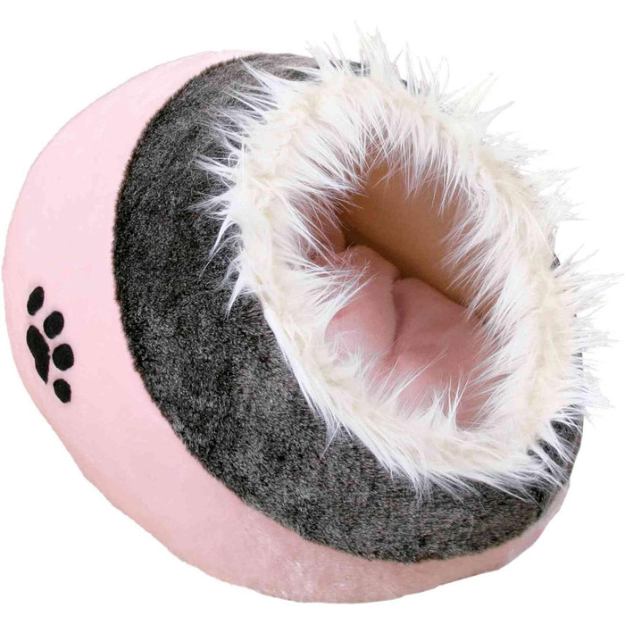 Домік для котів Trixie Minou 35×26×41 см, рожево-сірий, м'який лежак-печера
