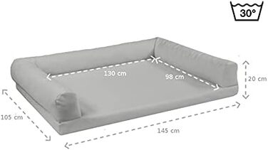 Ортопедичне ліжко для собак Juelle, великі породи, XXL (145x105 см), знімний чохол, машинне прання
