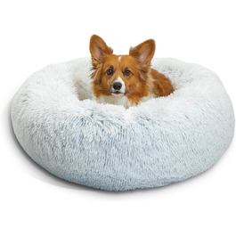 Лежак для собак Best Friends by Sheri Calming Donut, знімний чохол, машинне прання, сірий, 76x76 см, розмір M
