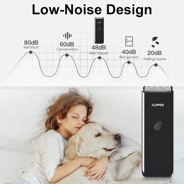 Професійний набір для грумінгу тварин: шерхорізка для собак та котів, безшумна, акумуляторна, чорна