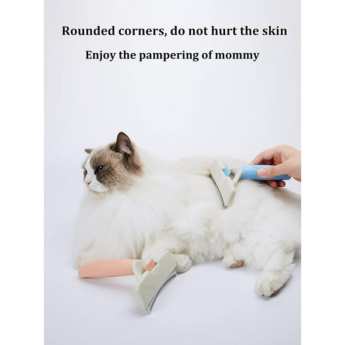 Щітка для собак та котів, для короткої та довгої шерсті, блакитна