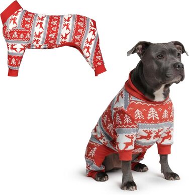 Піжама для собак Spark Paws Winter Wonderland, ультрам'яка, 4-стороння розтяжність, для малих, середніх та великих порід, 3XL (25-34 кг)