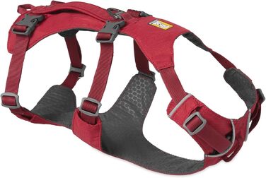 RUFFWEAR Flagline шлейка для собак, відбивна, м'яка, з ручкою, проти ривків, червона, XXS