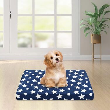 Килимок для собак EMPSIGN, підходить для кліток, знімний та пральний чохол, водонепроникний, 61x46x6.6 см, блакитний