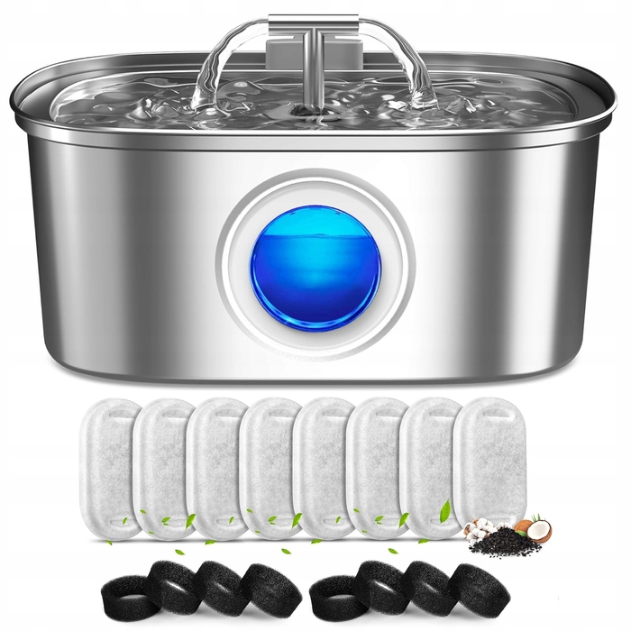 Поїлка-фонтан WINDE, металева, 3200 мл