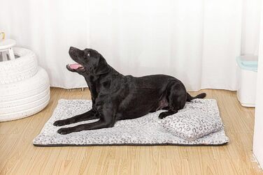 М'яка ковдра для собак та котів Raikou з плюшевою подушкою, 120x85 см, леопардовий принт