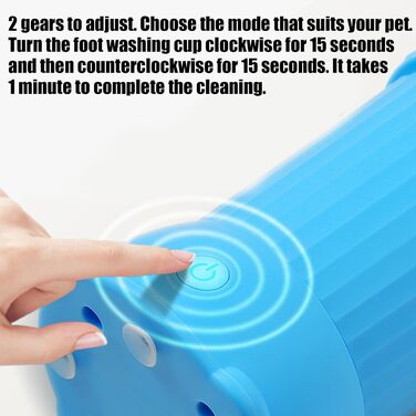 Автоматична мийка для лап собак, розумний пристрій для миття лап домашніх тварин, USB-зарядка, для дому, середніх та великих порід, цуценят, кошенят (блакитна)
