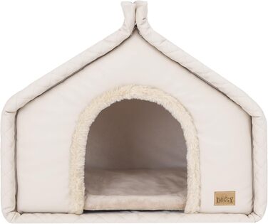 Будинок для собак та котів, великий, 42 x 32 см, бежевий