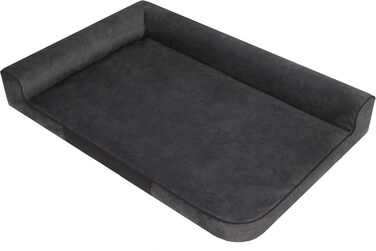 Крісло-ліжко для собак XL, чорне, 80x53 см - м'яке, зручне, для відпочинку
