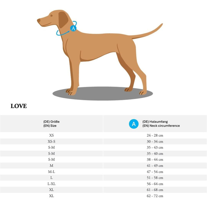Шкіряний нашийник для собак Hunter Love, червоно-чорний, 55 см