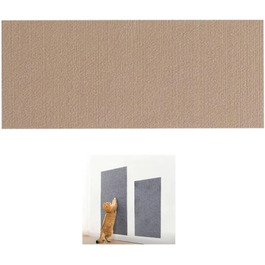Килимок для котів з клейкою основою, котячий дряпак для стін, захист меблів від кігтів (хакі)