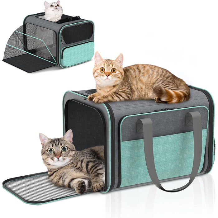 Betopet: Сумка-переноска для собак та котів, TSA-аппробована, розширювана, до 6,8 кг, 41,8 x 33 x 30,8 см