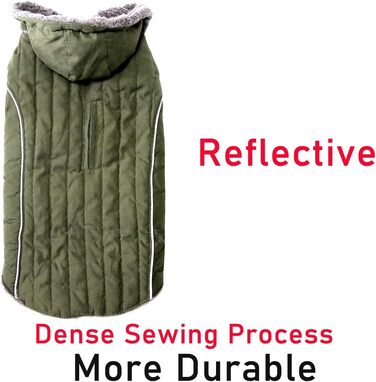 Теплий флісовий худі для собак середнього розміру, розмір L, зелений (1 шт.)