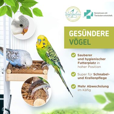 Набір з 2-х сідал Vogelgaleria для хвилястих папуг, аксесуари для клітки