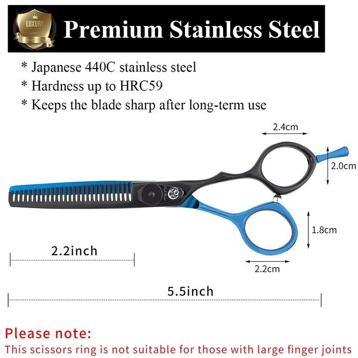 Професійні перукарські ножиці Purple Dragon 5.5 дюймів - набір для стрижки волосся для жінок та чоловіків