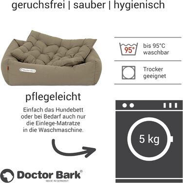 Ортопедичне ліжко для собак Doctor Bark - зручне та гігієнічне, 70x60 см, золото-коричневе (S)