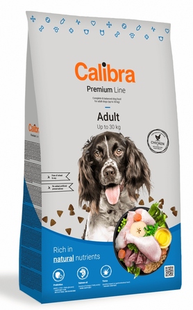Сухий корм для собак Calibra Premium Adult, курка, для малих та середніх порід, 12 кг