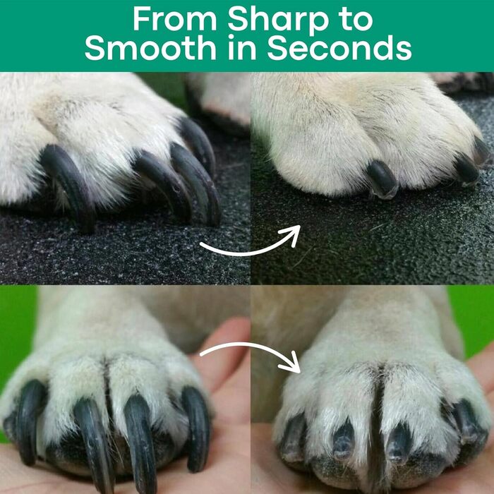 Ножиці для собак та котів з підсвічуванням, безпечні, з вбудованим точилом (білі)