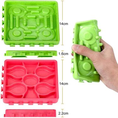 Набір мисок для собак 4 в 1 з уповільненням годування, інтерактивна миска для собак та котів, з присосками (4 шт.)