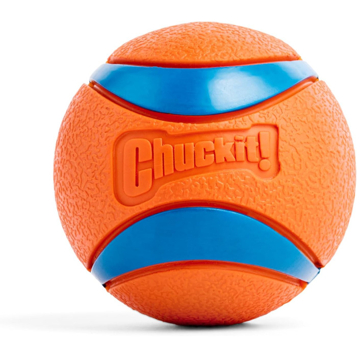 Chuckit! Ultra Ball набір іграшкових м'ячів для собак, міцна гумова іграшка з відром, високий відскок, плаваючий, сумісний з пусковим пристроєм, 8 шт.