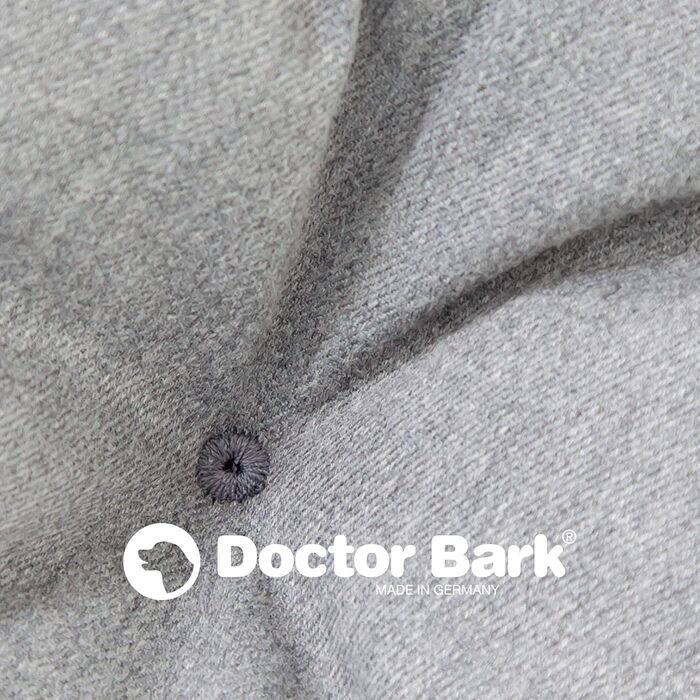 Ортопедичне собаче ліжко Doctor Bark Urban - для середніх собак, 70x50 см, сірий колір, Made in Germany. Можна прати до 95°C, міцне, для дому та вулиці.