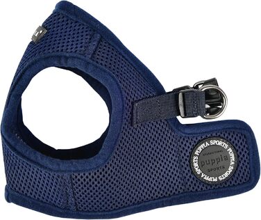Нагрудник для собак Puppia, розмір S, темно-синій (Navy) - м'яка жилетка для малих та середніх собак, підходить для цуценят, анти-тягнучий нашийник