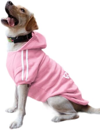 Теплий халат-худі для собак: зручний пуловер для тварин, 5XL, рожевий колір
