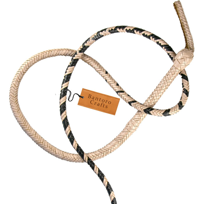 БантОро: Кенгуряча плеть з натуральної шкіри, 16 косичок, 2.4 м, для кінного спорту