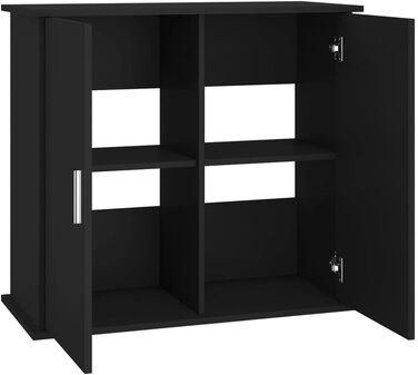 Тумба для акваріума IKAYAA, чорна, деревна плита, 81x36x73 см, підставка для акваріума