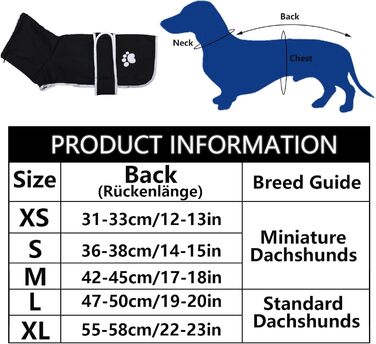 Зимовий теплий одяг для такси - теплий зимовий одяг для собак, водонепроникний, вітронепроникний, з отвором для повідка, чорний, розмір M (довжина спини 42-45 см)