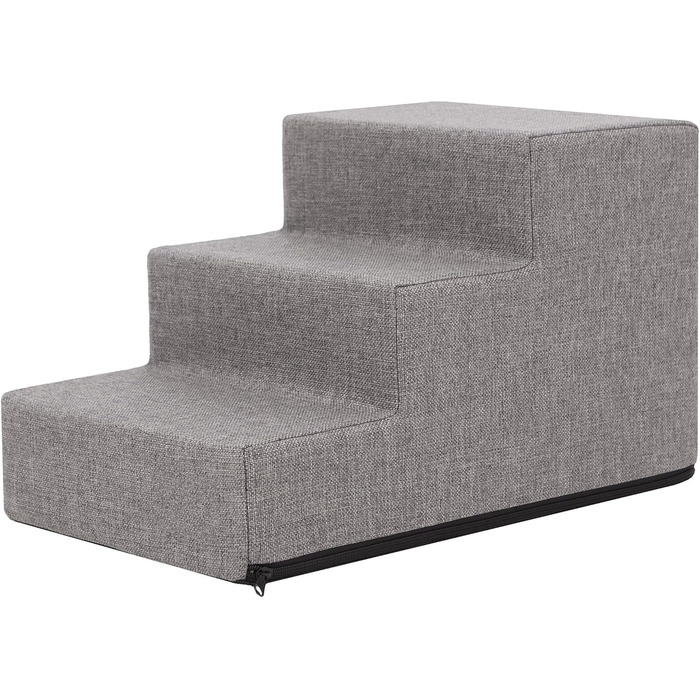 Сходинка для собак і котів Tiertreppen - пандус для маленьких собак і котів, 3 сходинки, сірий, висота 30 см