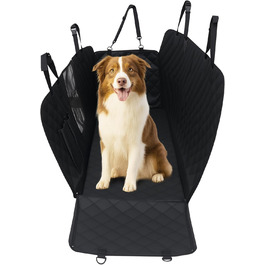 Захист для заднього сидіння автомобіля для собак, водовідштовхувальний, неслизький, з боковинами та оглядовим вікном, 137 x 147 см